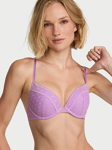 Victoria's Secret - Sexy Tee Dot Geo Lace Push-Up Bra, image 1