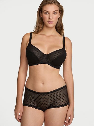 The Lacie - Dot Geo Lace Unlined Balconette Bra, image 1