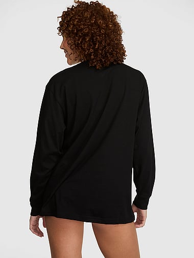 PINK - Campus Cotton™ Long-Sleeve Tee, image 2