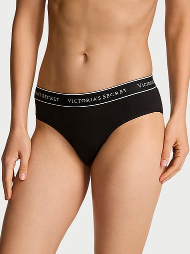 Cotton - Logo Cotton Strappy Hiphugger Panty, image 1