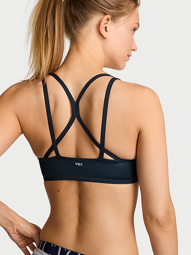 VSX GlossyTech™ Triangle Plunge Front-Close Sports Bra, image 2
