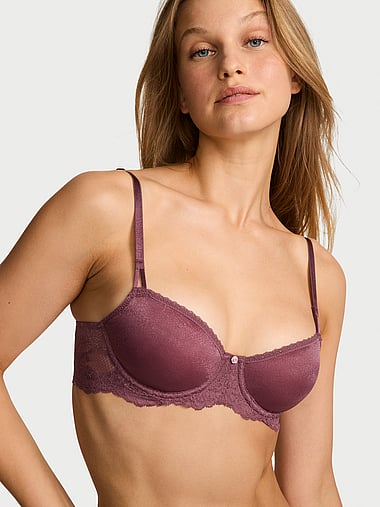 Dream Angels - Wicked Sheer Shimmer Unlined Balconette Bra, image 1