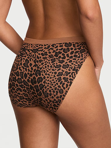 Seamless - Seamless Leopard Rib High-Leg Brief Panty, image 2