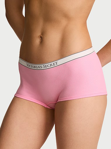 Seamless - Seamless Logo Rib Boyshort Panty, image 1