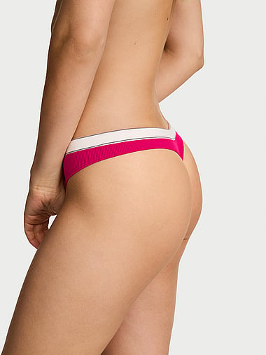 Seamless - Seamless Logo Rib Thong Panty, image 2