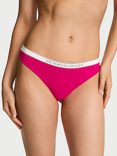 Seamless - Seamless Logo Rib Thong Panty, image 1