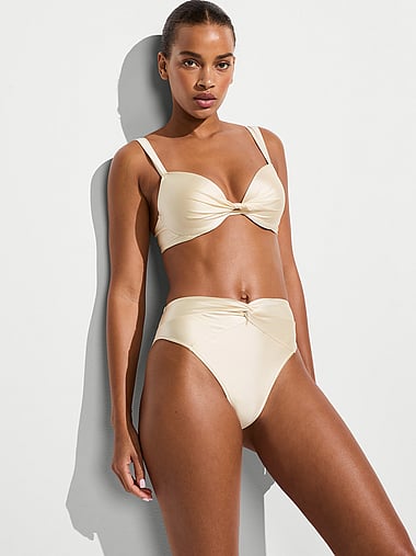 Victoria's Secret Swim - Satin Shine Twist High-Waist Cheeky Bikini Bottom, image 2