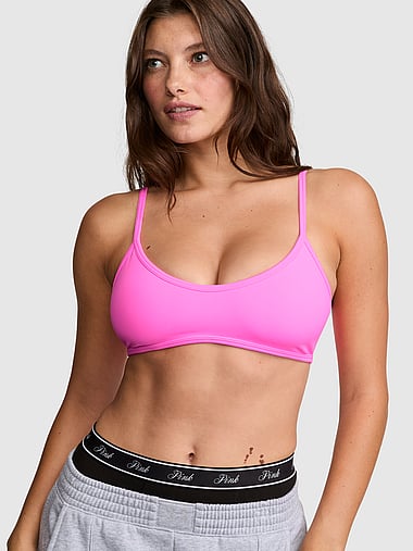 PINK - PINK Relay™ Micro Scoop Bra, image 1