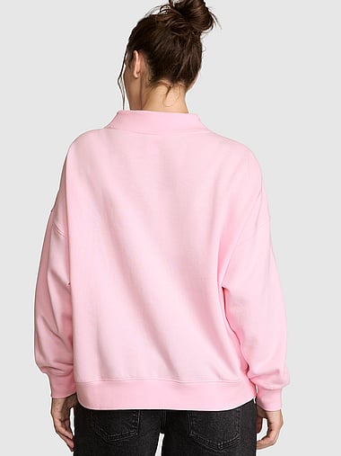 PINK - Campus Fleece™ Oversized Mock-Neck Sweatshirt, image 2