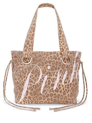 PINK - Canvas Flat-Bottom Tote Bag, image 1