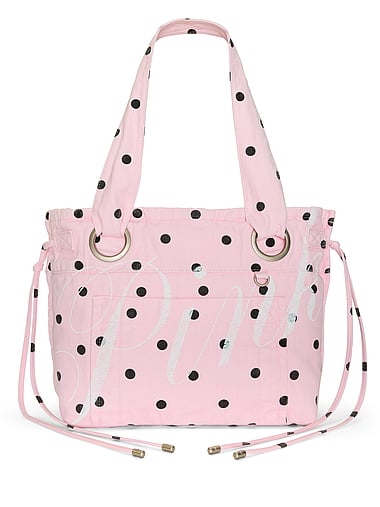 PINK - Canvas Flat-Bottom Tote Bag, image 1