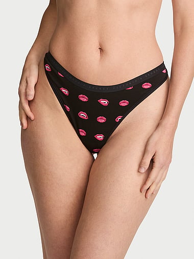 Victoria's Secret - Stretch Cotton High-Leg Scoop Thong Panty, image 1