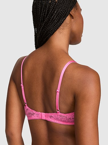 PINK - PINK Wink™ Push-Up Balconette Bra in Heart Diamante, image 2