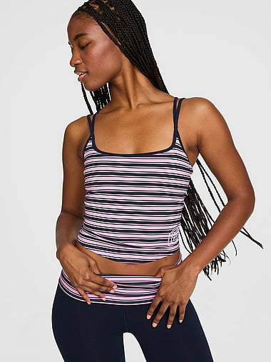PINK - All-Day Cotton™ Strappy Tank Top, image 1