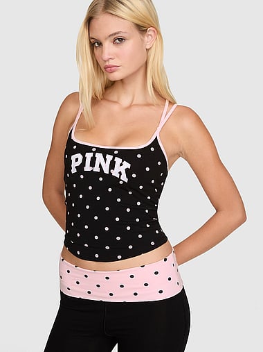 PINK - All-Day Cotton™ Strappy Tank Top, image 1