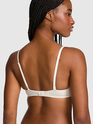 PINK - Wear Everywhere™ Push-Up Wireless Bra in Cotton Lace Trim, image 2