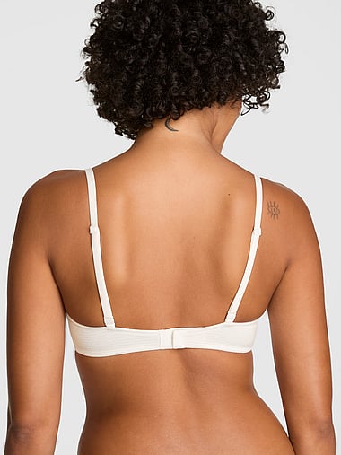 PINK - Wear Everywhere™ Lightly Lined Wireless Bra in Cotton Lace Trim, image 2