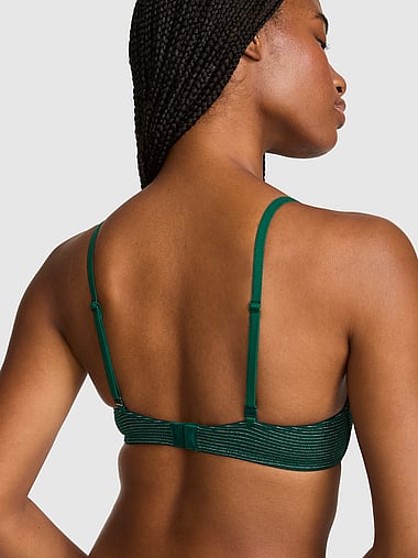 PINK - Wear Everywhere™ Lightly Lined Wireless Bra in Cotton Lace Trim, image 2