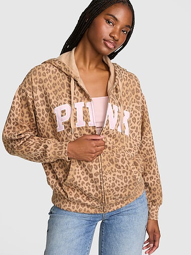 PINK - Campus Fleece™ Full-Zip Hoodie, image 1