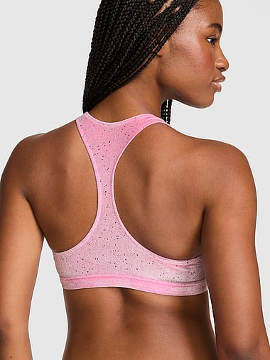 PINK - Plush Touch Unlined Racerback Bralette, image 2