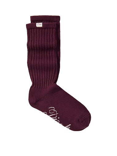 PINK - Ribbed Slouch Socks