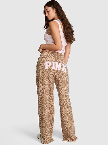 PINK - Campus Fleece™ Wide-Leg Split-Hem Sweatpants, image 2