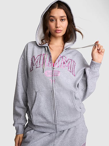 PINK - Campus Fleece™ Full-Zip Hoodie, image 1