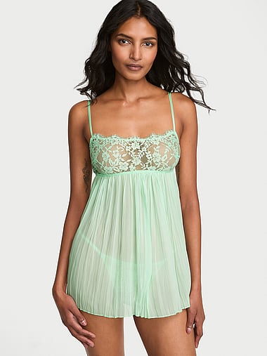 Dream Angels - Dare to Dream Lace Pleated Babydoll Set, image 1