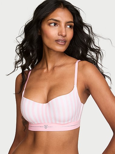 The T-shirt - Signature Shine Cotton Lightly Lined Balconette Bra, image 1