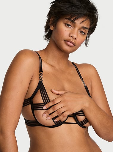 Бра деми Wave, с вырезами, в полоску — Victoria's Secret
