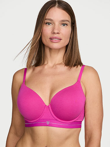 The T-shirt - Signature Shine Cotton Lightly Lined Full-Coverage Bra, image 1
