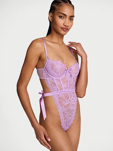 Dream Angels - Wicked Unlined Lace Teddy, image 1