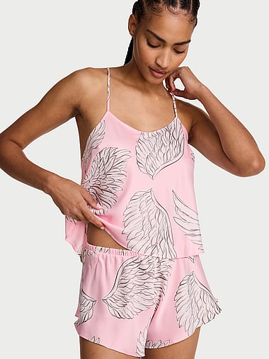 Victoria's Secret - Satin Open-Back Cami & Shorts Set, image 1