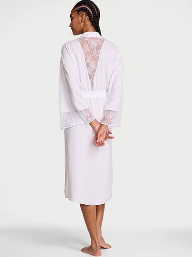 Very Sexy - Satin & Rose Lace Long Robe, image 2