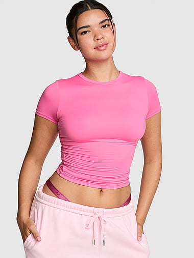 PINK - PINK Base Stretch™ Short-Sleeve Tee, image 1