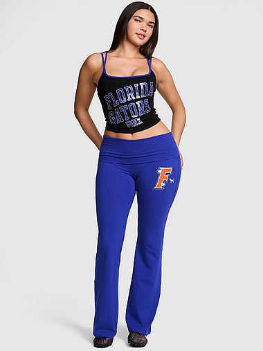 College Collection - All-Day Cotton™ Bling Foldover Flare Leggings, image 1