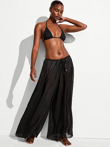 Victoria's Secret Swim - Beachwear Pleated Iridescent Chiffon Pants, image 2