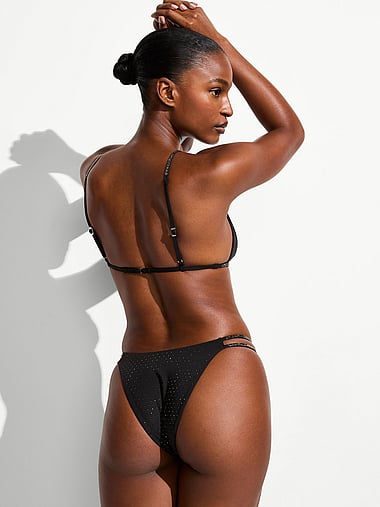 Victoria's Secret Swim - Diamanté Shine Strappy Brazilian Bikini Bottom, image 1
