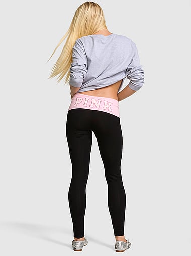 PINK - All-Day Cotton™ Foldover Leggings, image 1