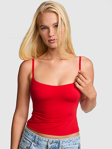 PINK - Marshmallow Lightly Lined Wireless Comfy Cami, image 1