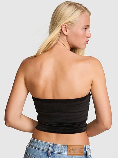PINK - Vintage Velour Tube Top, image 2