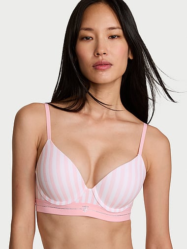 The T-shirt - Perfect Shape Signature Shine Cotton Push-Up Bra in Bling Band, image 1
