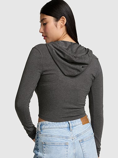 PINK - All-Day Cotton™ Full-Zip Hoodie, image 2