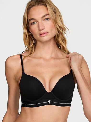 The T-shirt - Bombshell Add-2-Cups Signature Shine Cotton Push-Up Bra, image 1