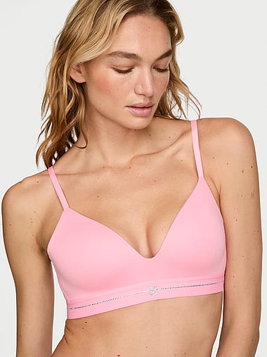 The T-shirt - Signature Shine Cotton Lightly Lined Wireless Bra, image 1