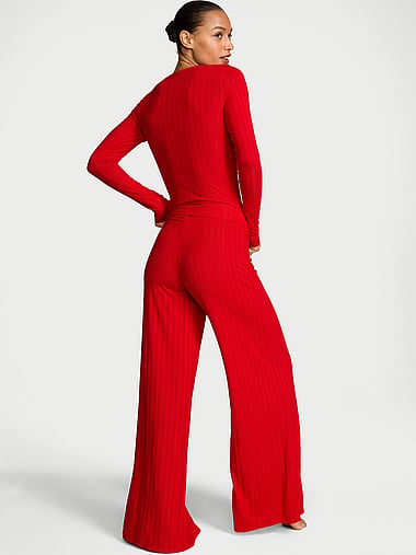 SoSoft™ Modal Ultra-Fine Henley Top & Pant Set, image 2