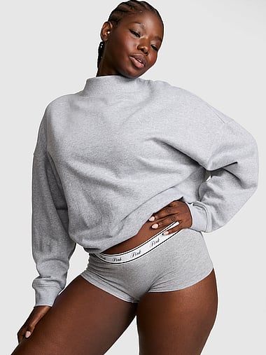 PINK - Campus Fleece™ Oversized Mock-Neck Sweatshirt, image 1