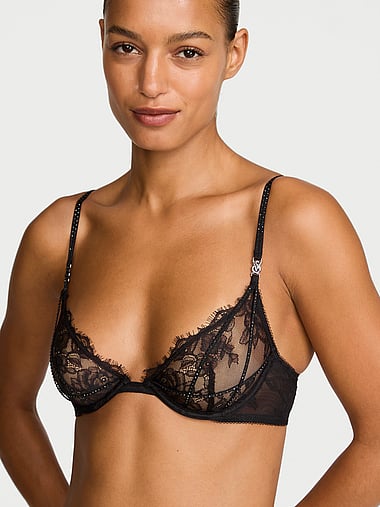 Very Sexy - Rose Lace Shine Unlined Demi Bra, image 1
