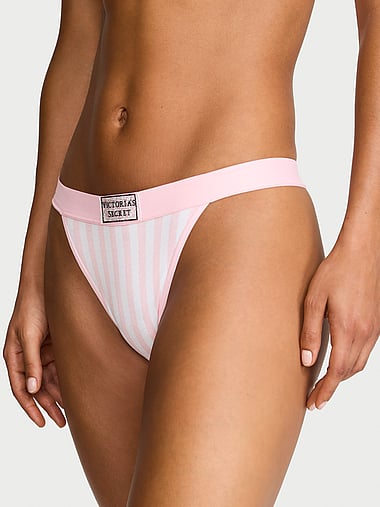 Cotton - Logo Cotton Shine Patch 90s Brief Panty, image 1