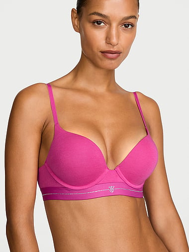 The T-shirt - Bombshell Add-2-Cups Signature Shine Cotton Push-Up Bra, image 1
